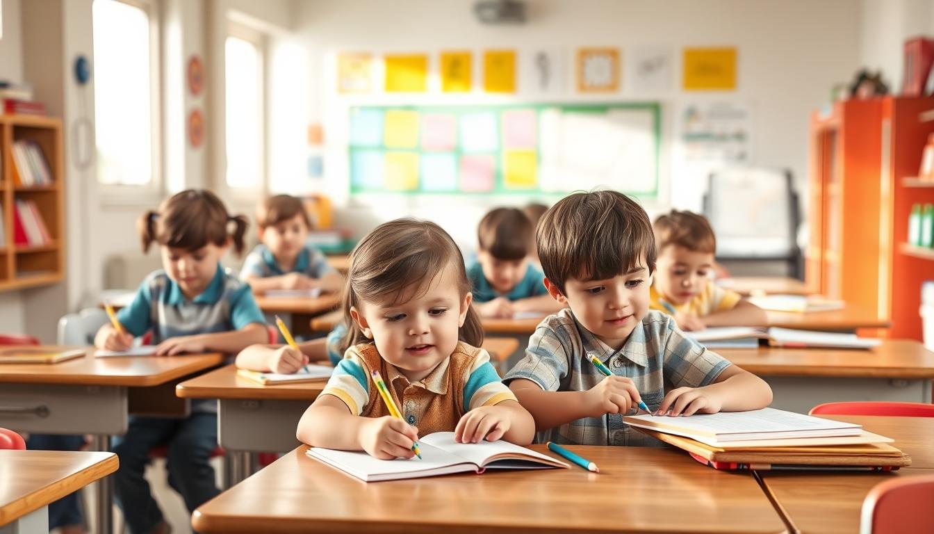 Structured study materials and learning resources on a desk