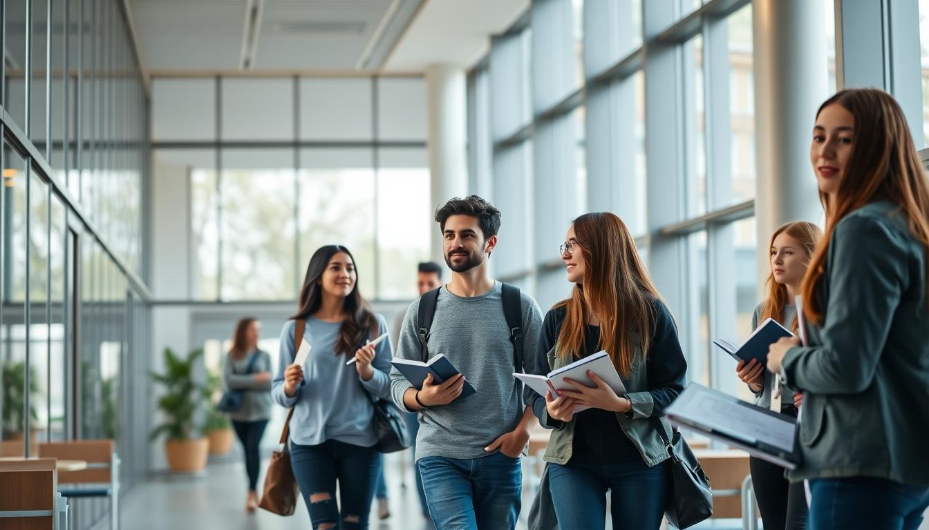 Student using a study guide to organize academic notes